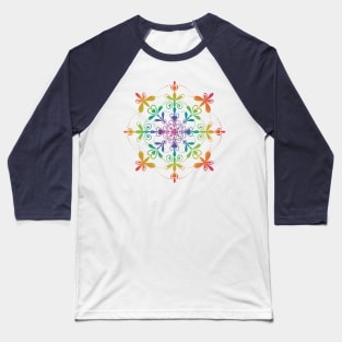 Rainbow Mandala Baseball T-Shirt